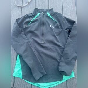 Under Armour Black and Teal Running Jacket